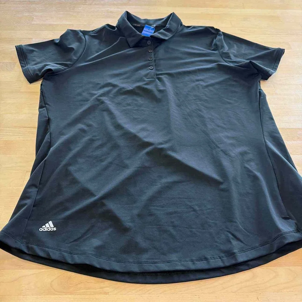 Adidas black polo